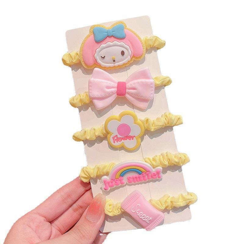 Cartoon star Dai Lu small intestine hair band, girl's handmade hair tie, high elasticity strawberry bear hair tie, high appearance level hair accessory headwear Item Picture