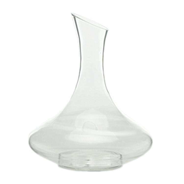 Glass wine-decanter with a slanted mouth, wine divider, slanted mouth decanter manufacturer, wholesale in stock Item Picture