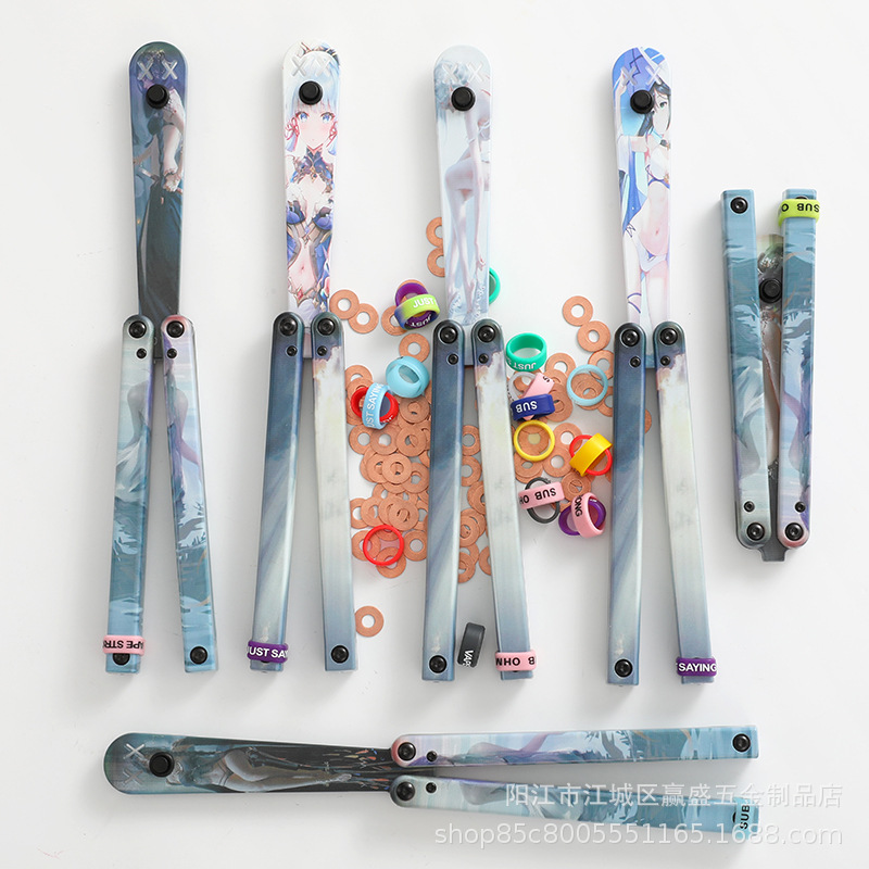 Factory direct sales, Yapi Workshop, butterfly knife, swing knife, fancy plastic knife, training folding knife, squid safe, no sharp edge Application Scenario