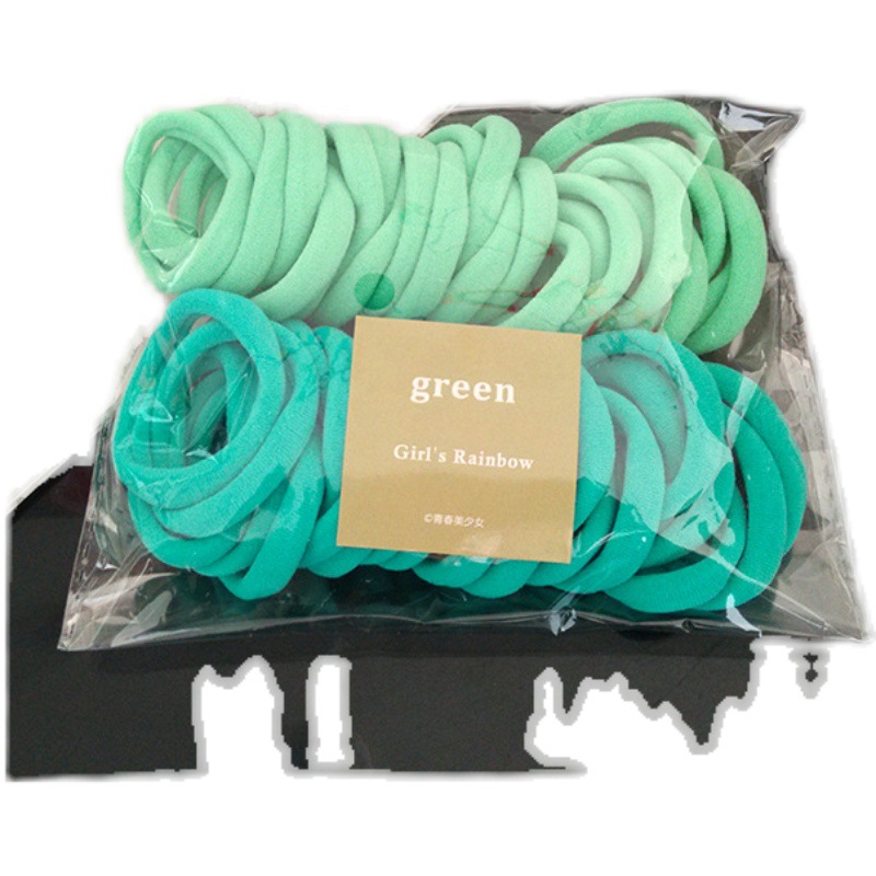 50-piece girl's gradient color seamless hair tie, children's colorful hair band, high-elasticity towel band, candy-colored hair tie Application Scenario