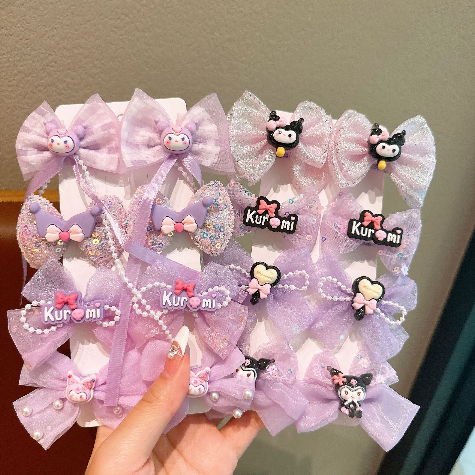 Children's hair clips, sweet princess bow, gauze clips, girl flower side hair clips, baby set hair accessories full figure