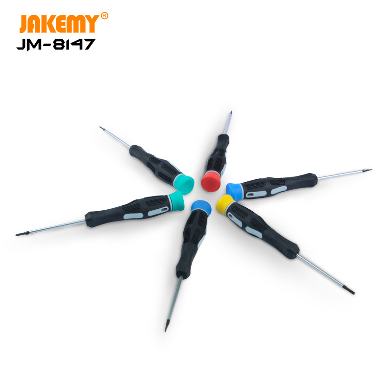Cross-border JM-8147 screwdriver set, cross, straight, five-star T-type screwdriver set, S2 chrome-molybdenum steel full figure