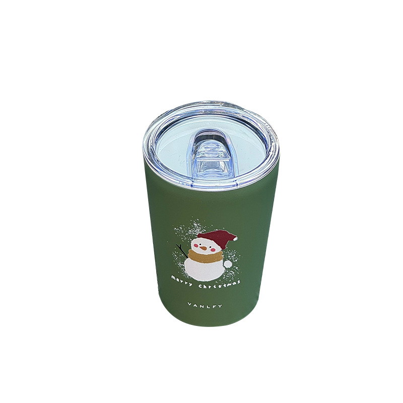 The cute thermos cup with a girlish heart is small, portable and simple. It is a student couple's water cup and a creative Christmas coffee cup Item Picture