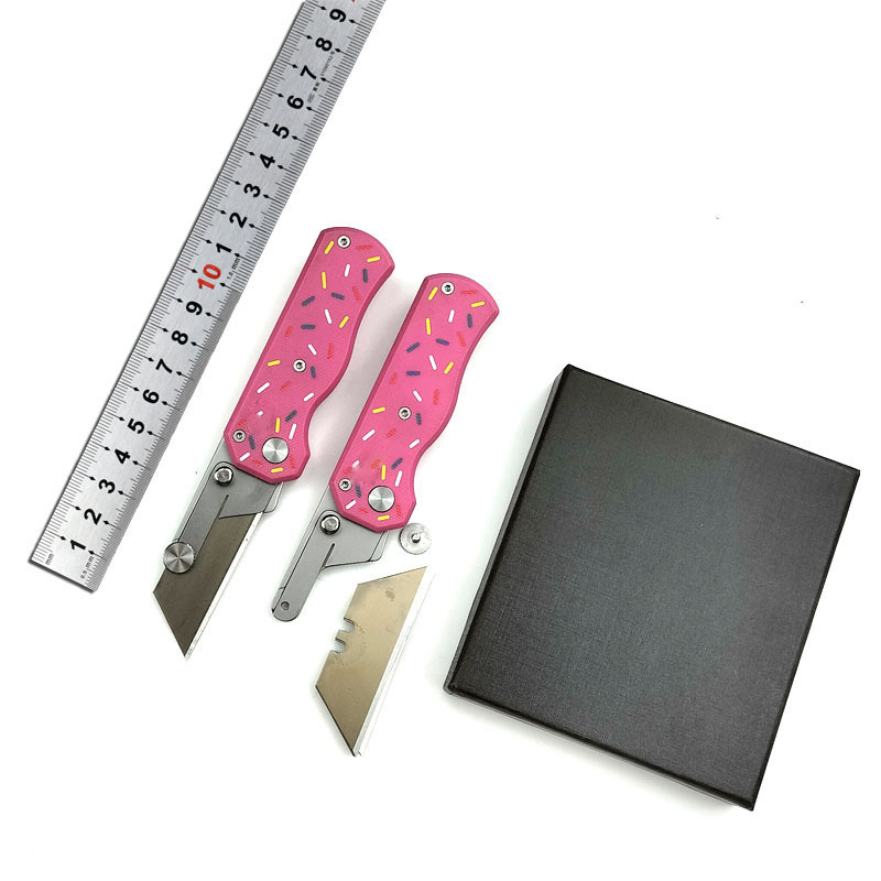 Cross-border bestseller G10 color handle detachable blade folding utility knife, portable unboxing knife, express delivery handcrafted knife full figure