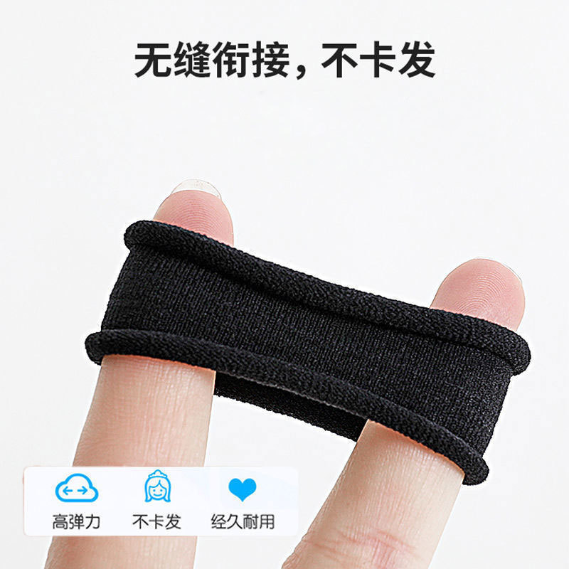 Adult towel band, hair band, black hair tie, seamless basic base, hair tie, hair band, wholesale from the manufacturer Item Picture