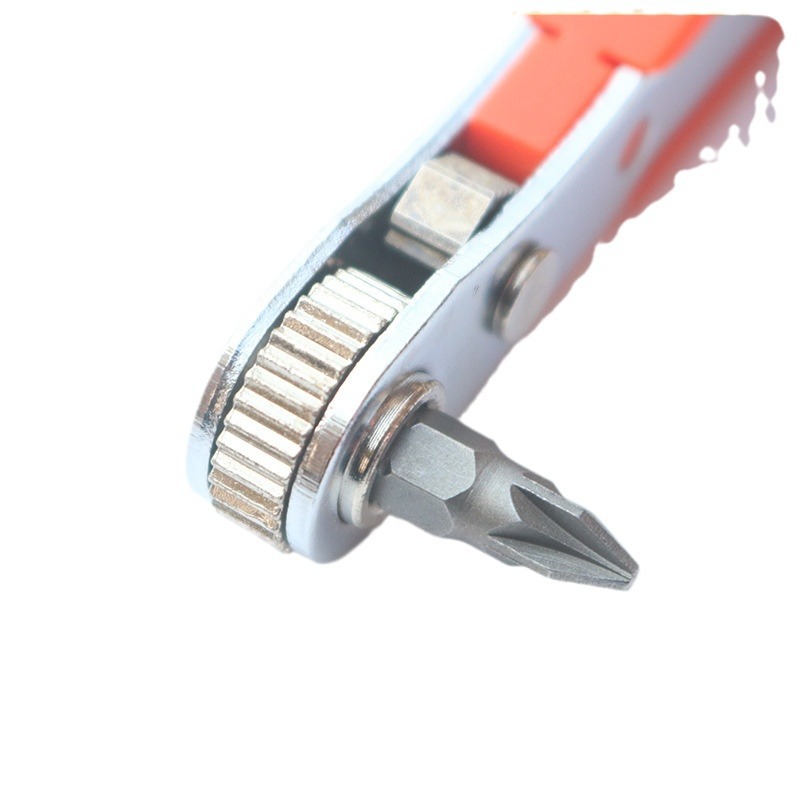 A 36-tooth ratchet screwdriver with bidirectional forward and reverse rotation, L-shaped elbow, corner mudguard and screwdriver for narrow Spaces Item Picture