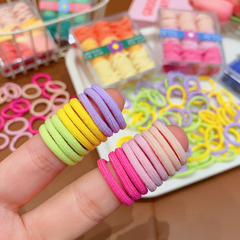 Children's rubber bands, girls' hair won't be hurt. Candy-colored rubber bands, ponytail hair ties, babies' small tubs, thumb hair bands Specification drawing