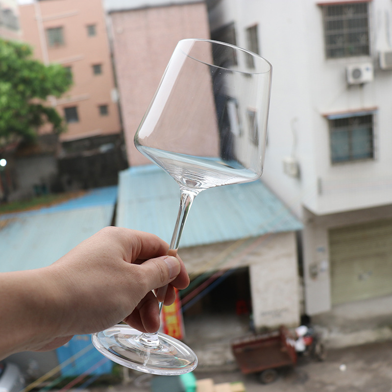 Wholesale single gift box square Burgundy crystal glass goblets, red wine glasses, wine glasses and champagne glasses Specification drawing