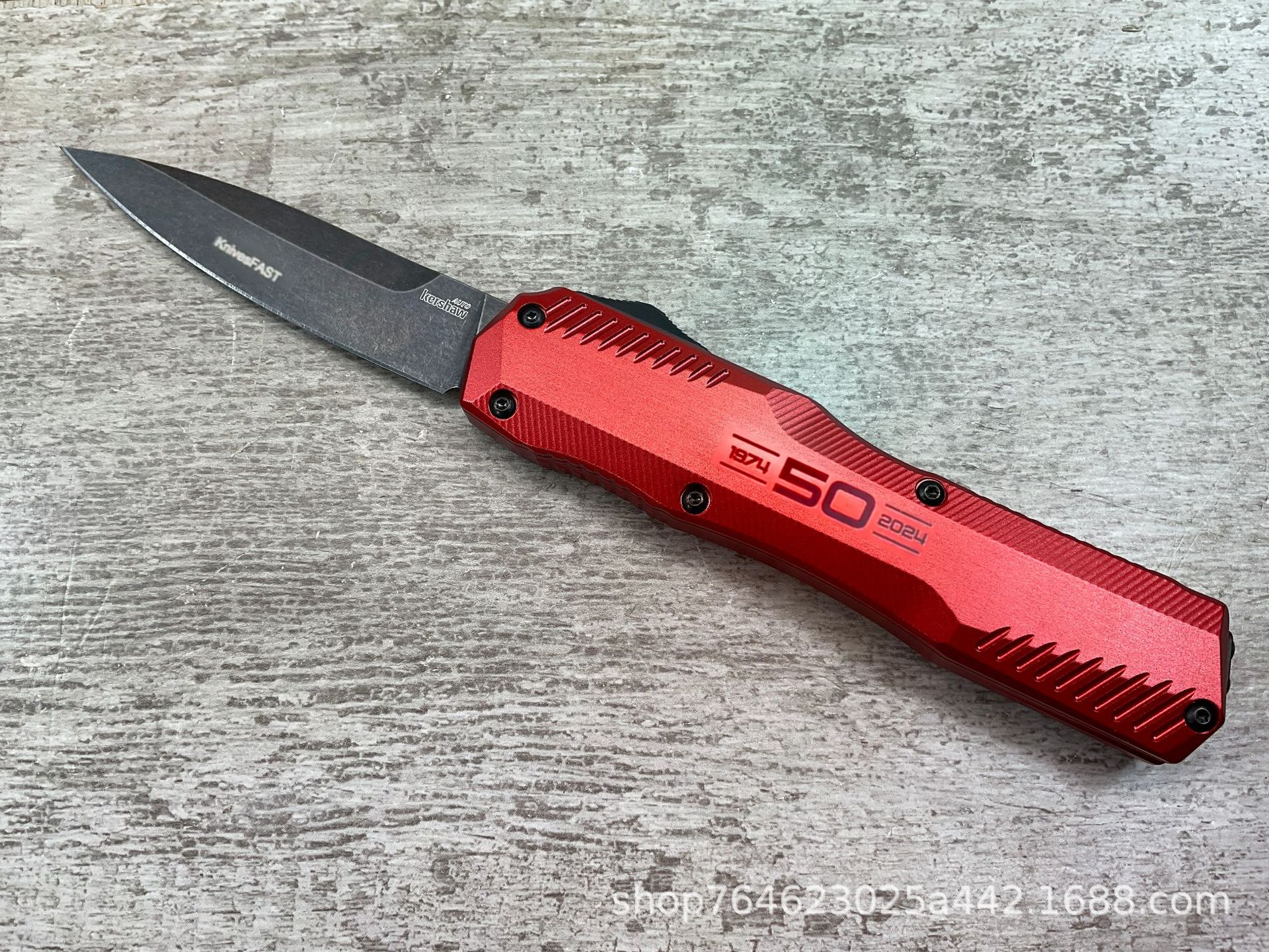 Kashiu 9000 zinc alloy non-cutting viewing lock-free knife, high hardness with back clamp CPM MagnaCut steel Item Picture