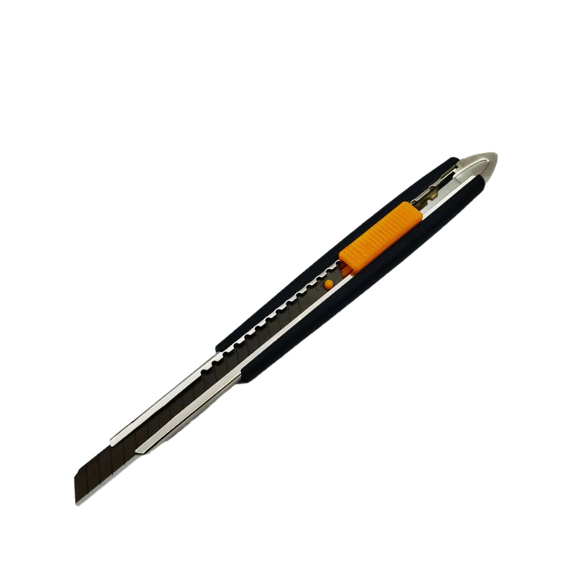 Wallpaper and wall fabric pasting tool, small knife holder, 9MM wide blade, super sharp black edge, utility knife, paper cutter Item Picture