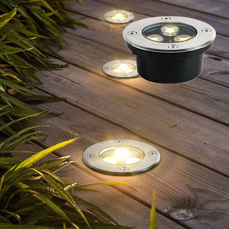 3W ultra-thin outdoor waterproof corridor light, embedded floor light, garden villa floor light full figure