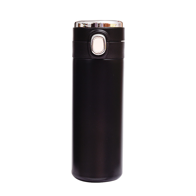 New double-layer vacuum bouncing lid stainless steel insulated cup, intelligent temperature display, pea cup temperature measurement business water cup Item Picture