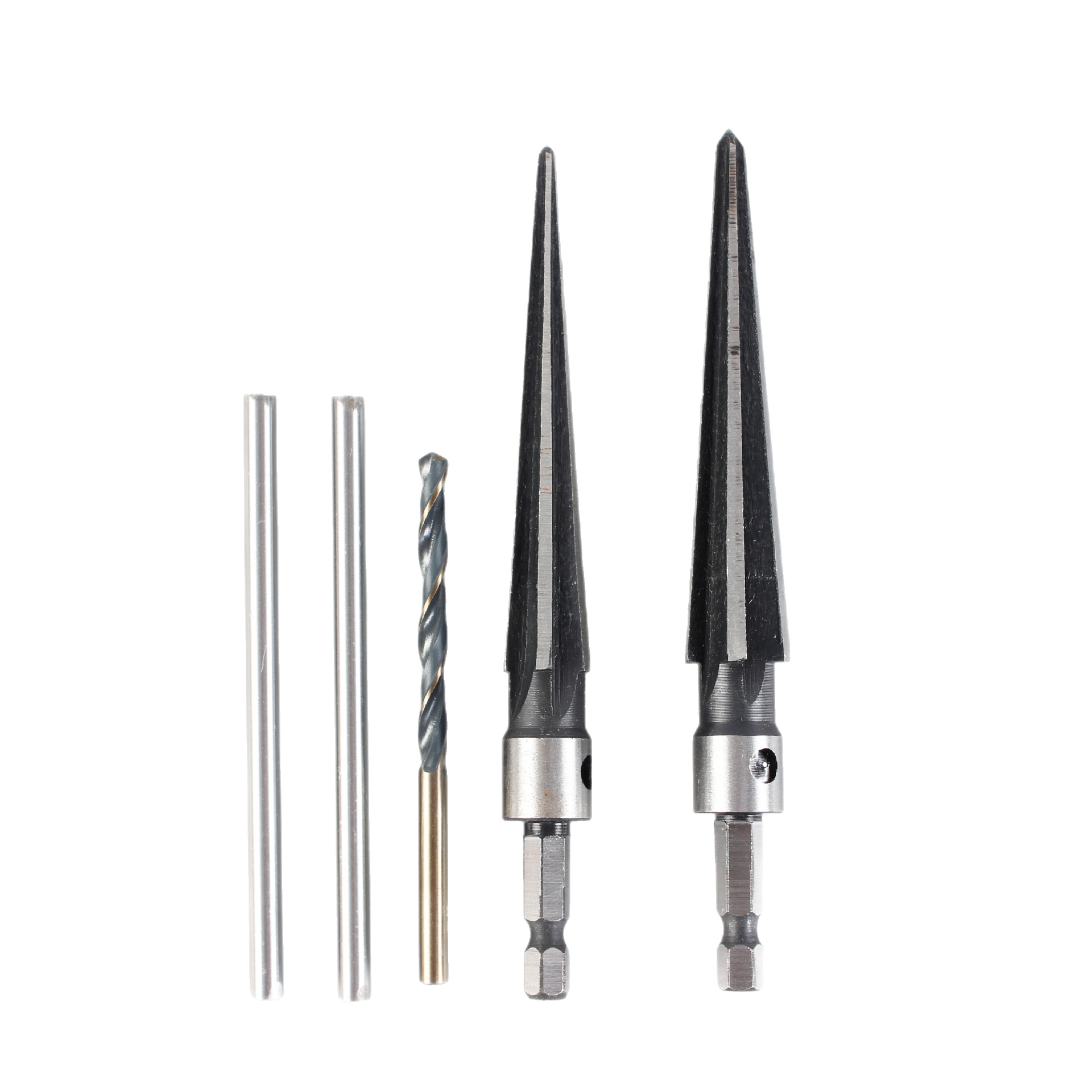 Conical reamer, a hand reaming machine, a woodworking hole-making wonder, a conical hard alloy spiral reamer drill bit Item Picture