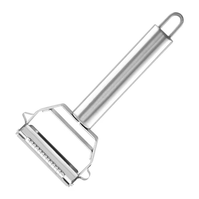 In-stock factory direct delivery stainless steel double-head grater, multi-functional peeler, two-in-one fruit peeler, melon peeler Item Picture