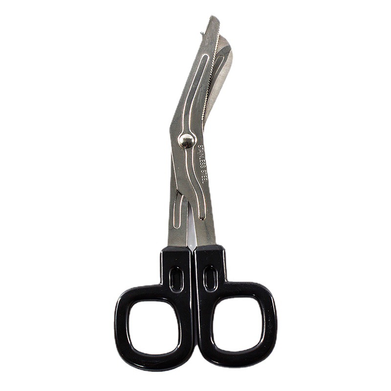 Shenzhen EMT scissors, gauze bandage scissors, elbow 19cm stainless steel scissors, brand new first aid scissors elbow Item Picture