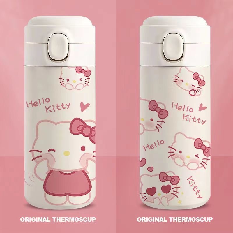 High appearance level portable bouncy pea cup, creative cartoon 304 stainless steel insulated cup for boys and girls, customizable details Picture