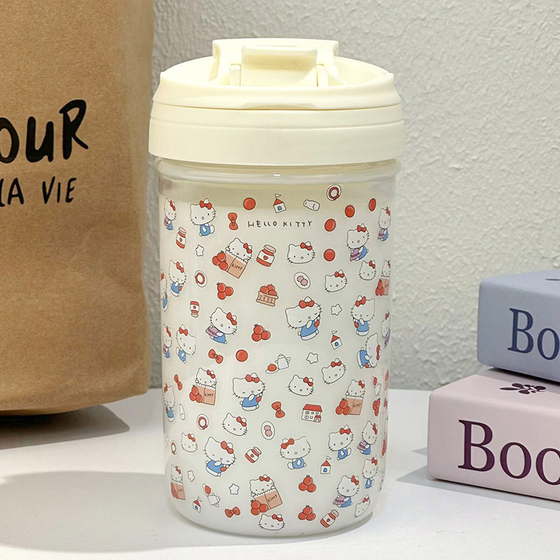 New InS-style cute sticker girls' straw cup, portable large-capacity home cup for easy use Application Scenario