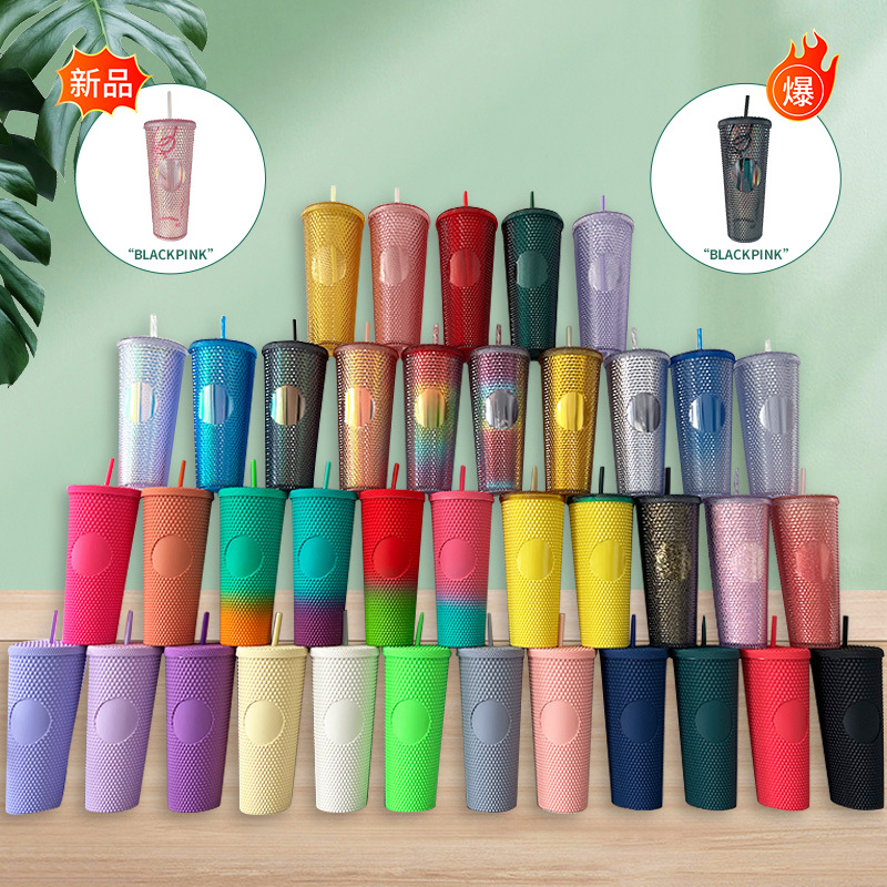 【 Processing and Customization 】 Durian Cup 710ml large-capacity plastic Straw cup, cross-border European and American drinking durian cup full figure
