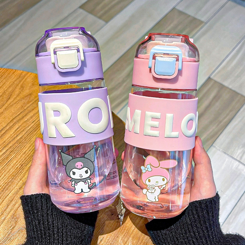Sanrio authorized water cup, high appearance level, girls' handle plastic cup, children's large-capacity direct drinking cup, convenient portable cup full figure