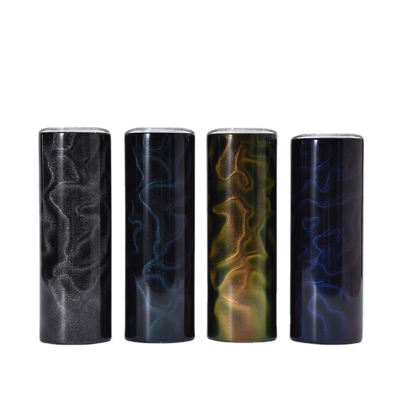 Creative 304 stainless steel insulated cup, 3D iridesy outdoor portable straight cup, bicycle riding car cup Item Picture
