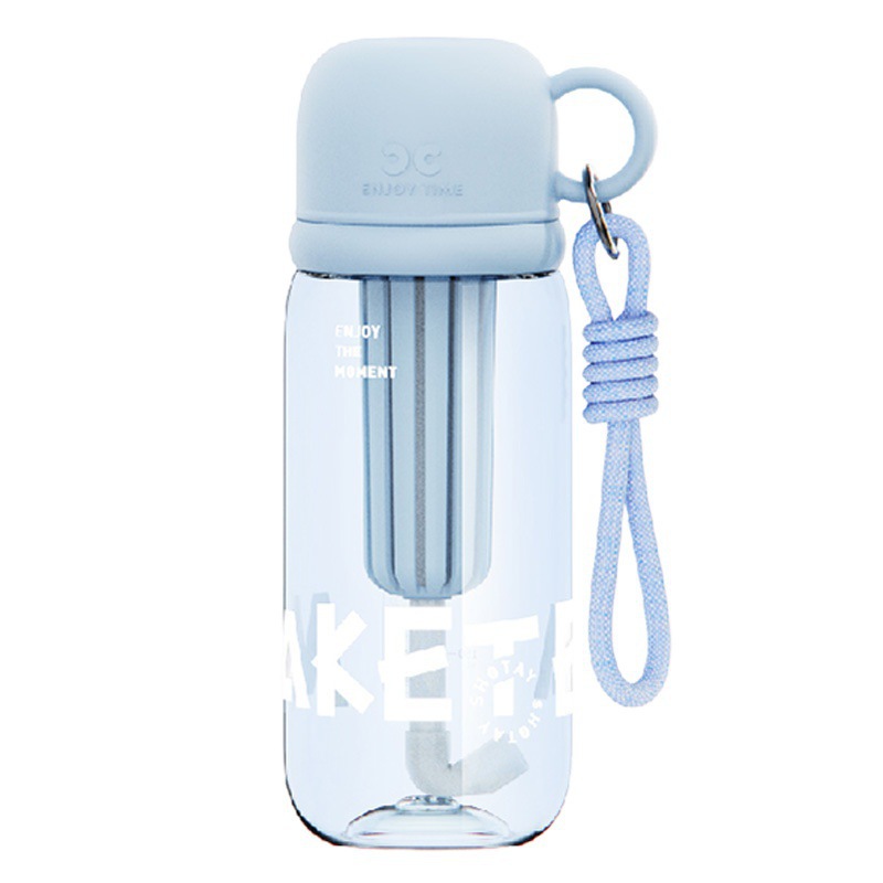 Shangtai tea-water separation brewing cup, summer straw double-drinking cup, male and female student schoolbag drawstring tea cup, covered water cup Item Picture