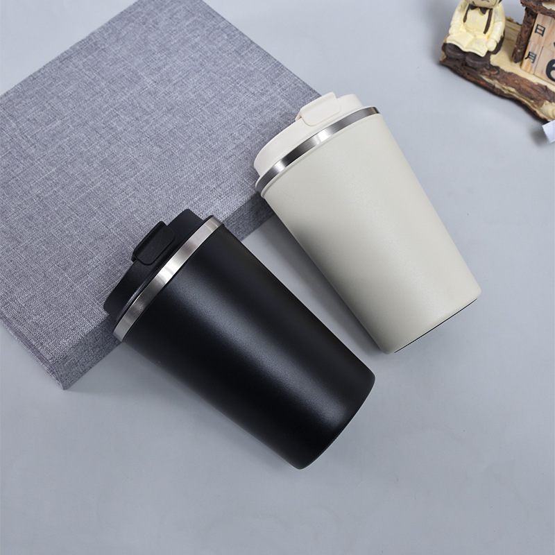 New stainless steel coffee cups, double-layer stainless steel insulated cups, casual office coffee cups and water cups details Picture