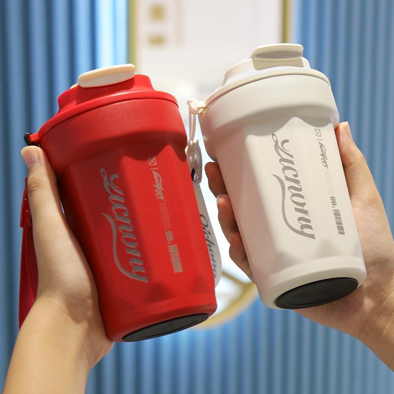 The popular coffee cup with a high appearance level, 316 stainless steel insulated cup, portable and easy-to-use cup for boys and girls, and advertising gift cup full figure