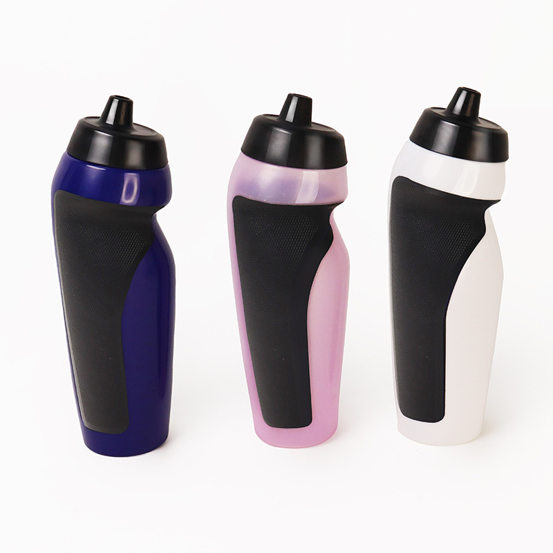 European and American cross-border extrusion cycling water bottle, sports water bottle, outdoor running PE plastic spout, creative internet-famous water cup details Picture