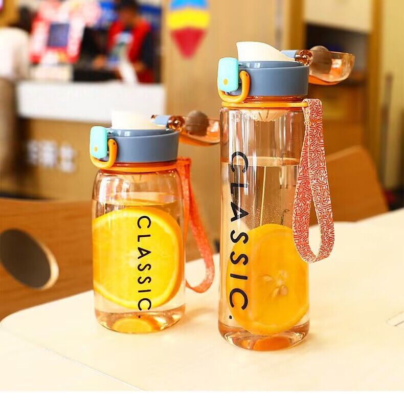 A popular Instagram-style plastic cup with a high level of appearance, a cartoon diy large-capacity sports water cup, and a portable summer cup Specification drawing