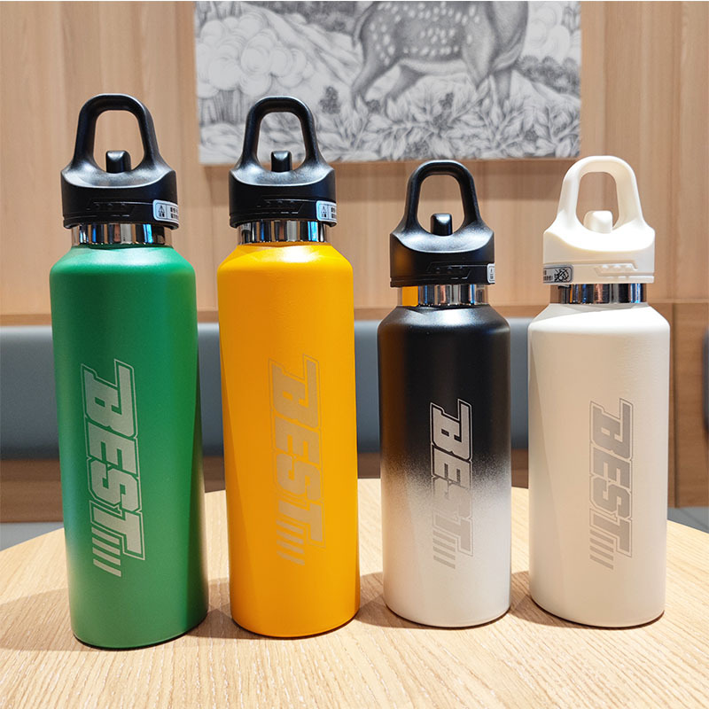 New cross-border e-commerce one-click lid opening and drinking large-capacity fitness water bottle, thermos cup, cold preservation cycling sports water cup full figure