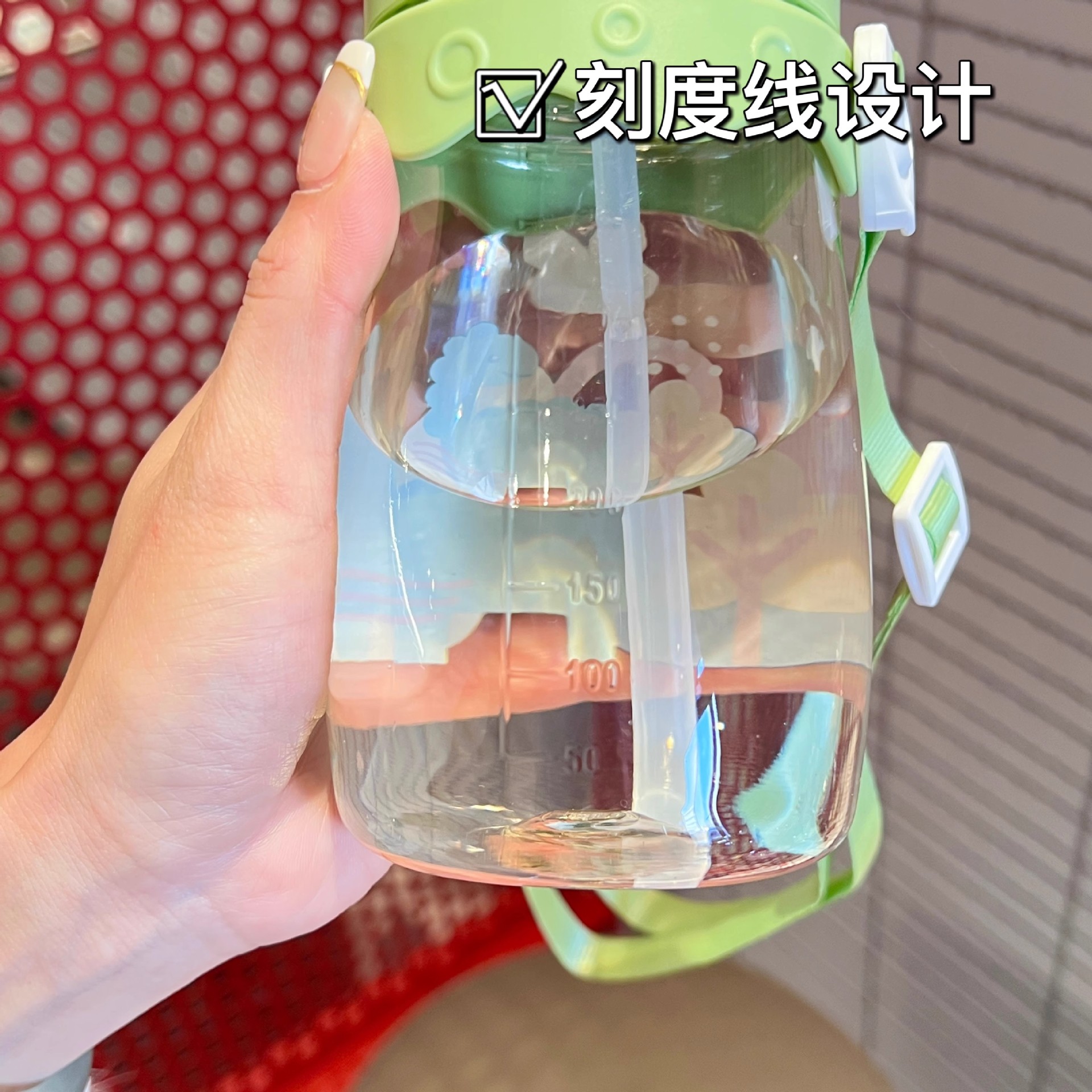 Children's straw cups, girls' water bottles, water cups for babies over 3 years old, and cute drinking cups specially designed for kindergarten and school Specification drawing
