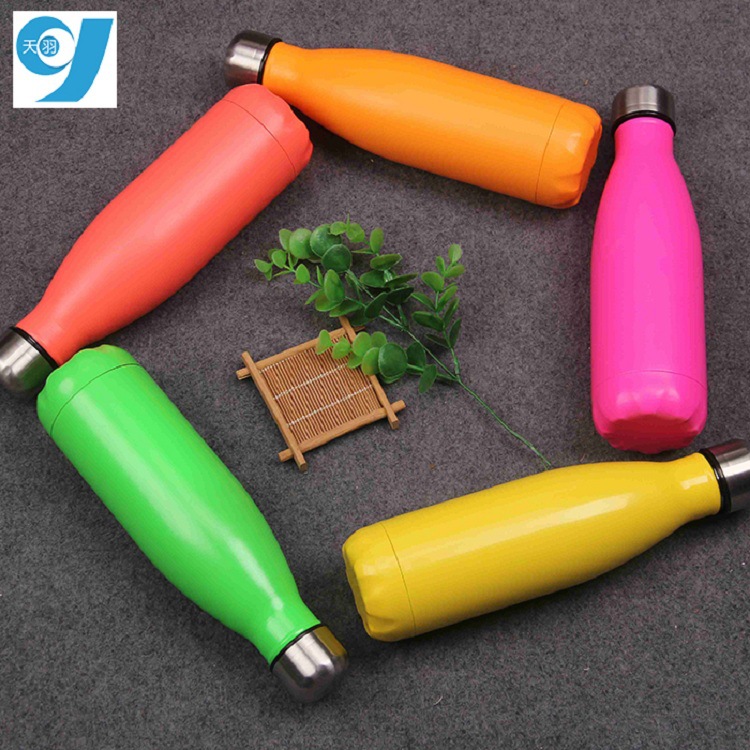 Coca-Cola bottle vacuum insulated cup, new stainless steel creative gift cup, outdoor travel printed logo sports water cup Item Picture
