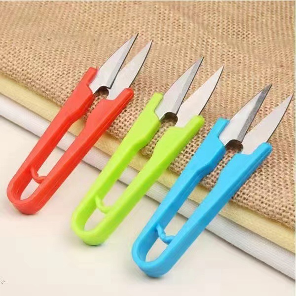 U-shaped ironwork yarn scissors, home cross-stitch scissors, thread end scissors, fishing line scissors, colorful small scissors, tailor, spring scissors, street stall scissors undefined