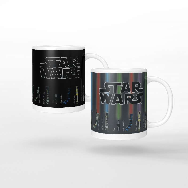In-stock creative Star Wars temperature-sensitive color-changing ceramic cups, personalized gift promotion cups, color-changing coffee mugs Item Picture