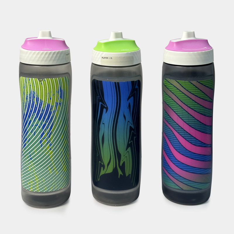 European and American cross-border outdoor large-capacity sports water cup, extruded cold water bottle, hiking and mountain climbing PP bicycle cycling water bottle details Picture