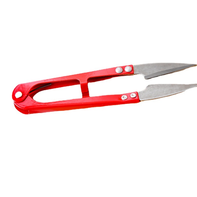 Specialized colored small scissors for cross-stitch tools, yarn cutters, thread end cutters, U-shaped trimming scissors, wholesale from street stalls Item Picture