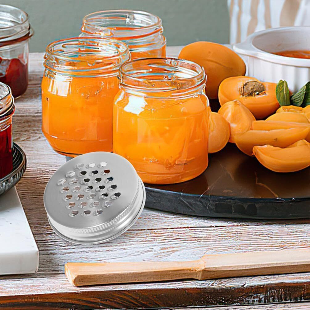 Amazon's best-selling 70mm diameter grated lid, 304 stainless steel lid, narrow-mouthed Mason can lid kitchenware Specification drawing