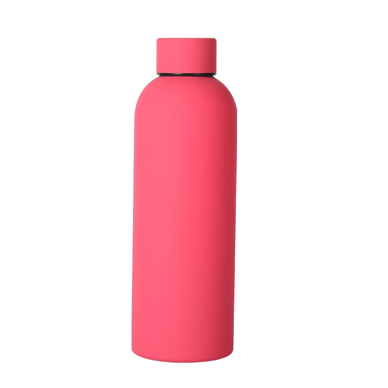 New rubber paint sports small-mouth bottle insulated cup, double-layer vacuum 304 stainless steel cola bottle, American-style small-mouth cup Item Picture