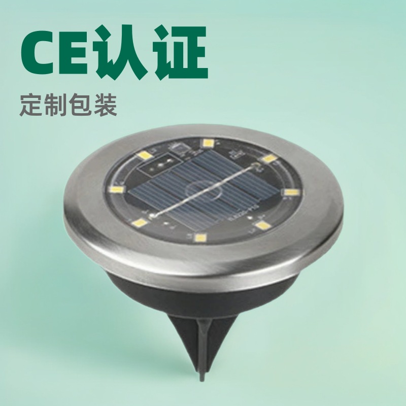 New outdoor solar panel LED stainless steel mini buried light, courtyard lawn light, road garden full figure