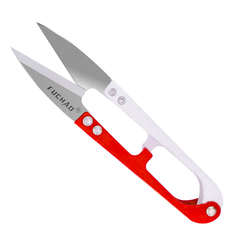 Fuchao Eagle yarn shears, high carbon steel spring stainless steel yarn shears, U-shaped shears, industrial tailor thread shears, thread end shears Item Picture