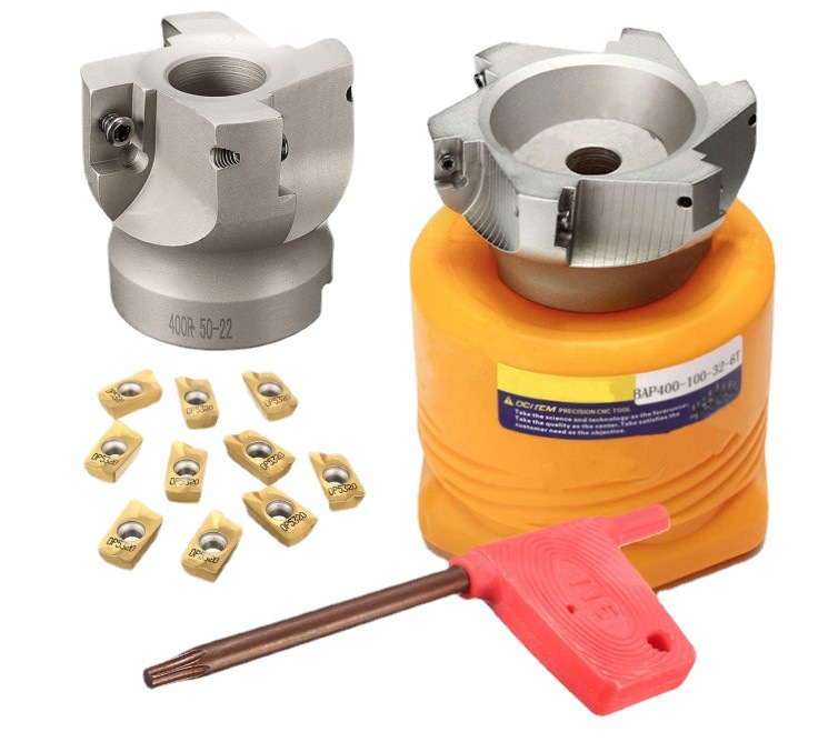 MT2-FMB22-M10+400R 50-22 cutter head +10pcs T1604 blade set Application Scenario