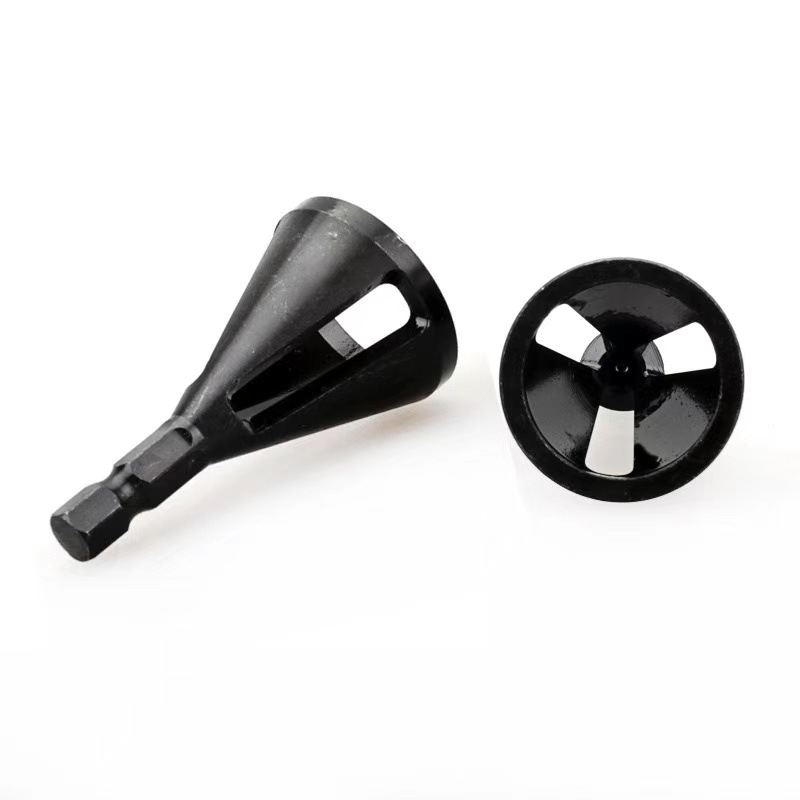 Cross-border new type deburring external chamfering tool, triangular handle, hexagonal handle, chuck, electric drill, chamfering tool, corner grinding and trimming tool Item Picture