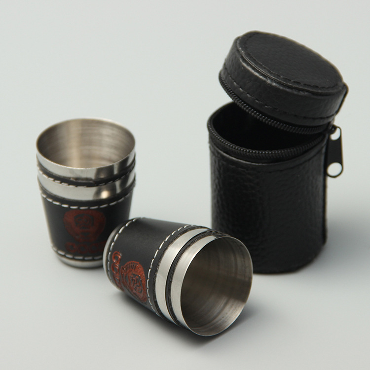 Original manufacturer stainless steel small wine glasses with zippers, mini wine glasses, gift advertisements, beer glasses wholesale Specification drawing