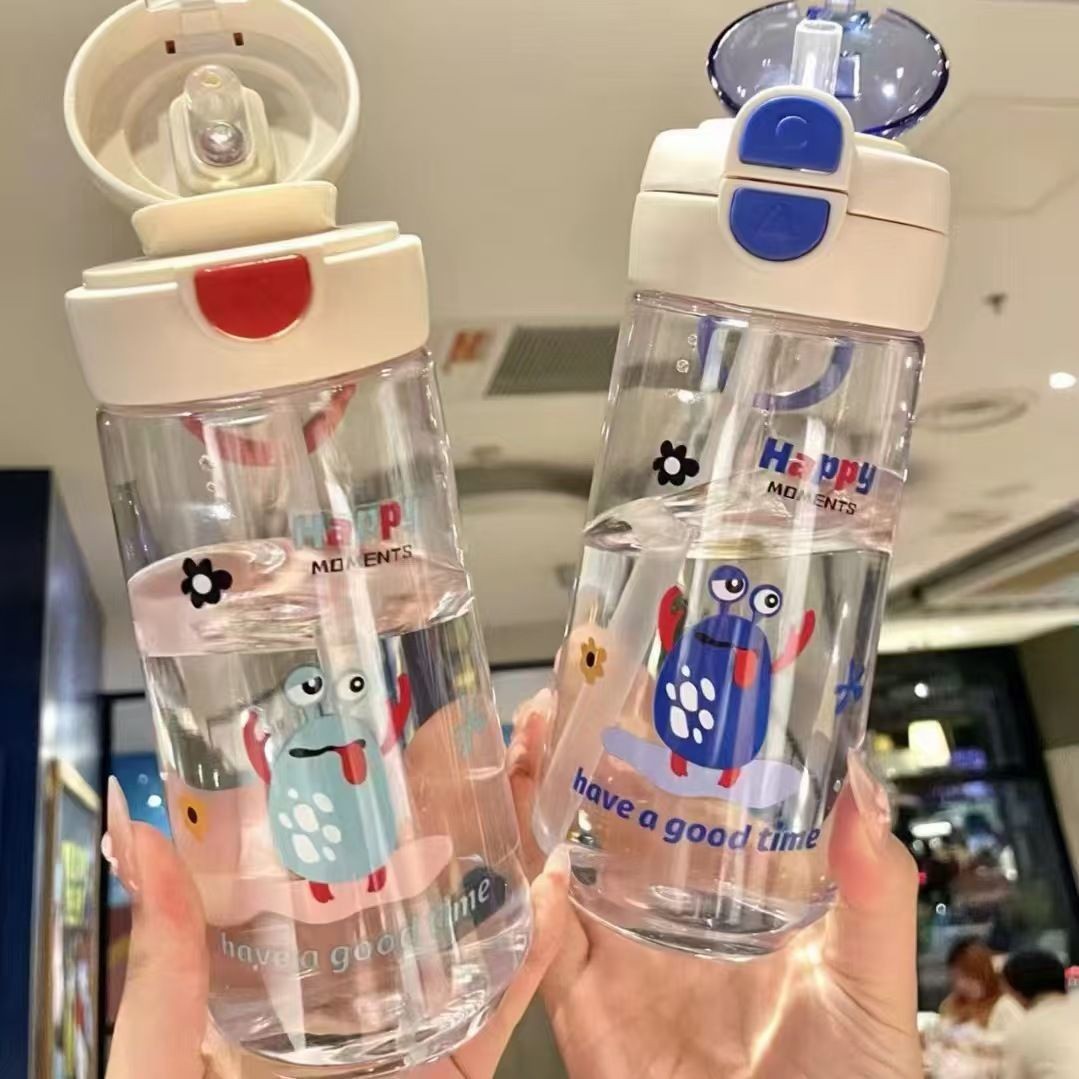 Simple water cup, tea and water dual-purpose water cup, high appearance level, hand-held cup with straw cup, summer portable cup, student gift full figure