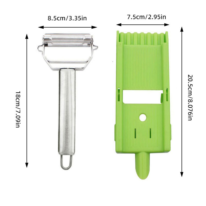 Two-in-one grater, peeler, vegetable cutter, grater, stainless steel kitchen, multi-functional household, cross-border details Picture
