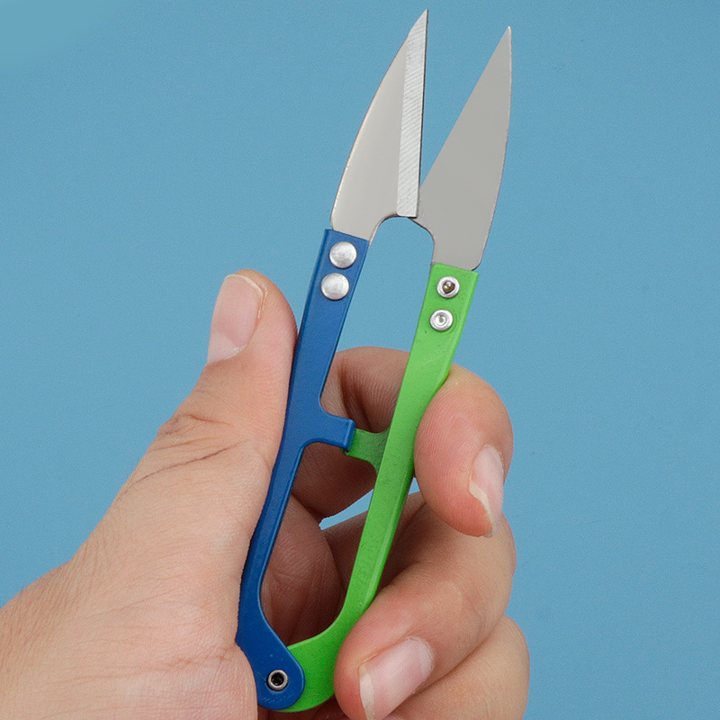 【 Same style at low Price 】 U-shaped scissors, stainless steel cross-stitch thread ends, spring scissors, fishing line scissors, sewing thread details Picture