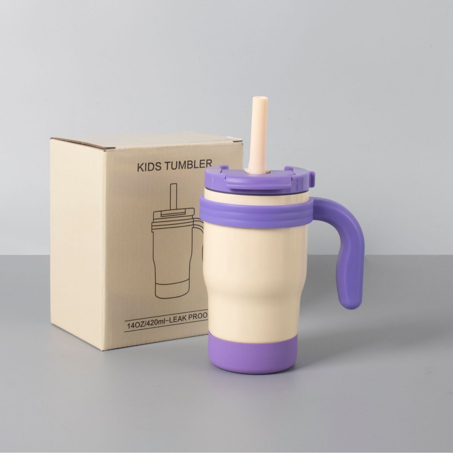Reduce Amazon's best-selling children's insulated cups with handles, children's double-drinking cups, and stainless steel water cups with straws details Picture