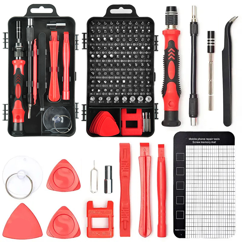 Cross-border 115-in-1 screwdriver set tools, mobile phone repair and disassembly tools, multi-functional manual screwdriver set full figure