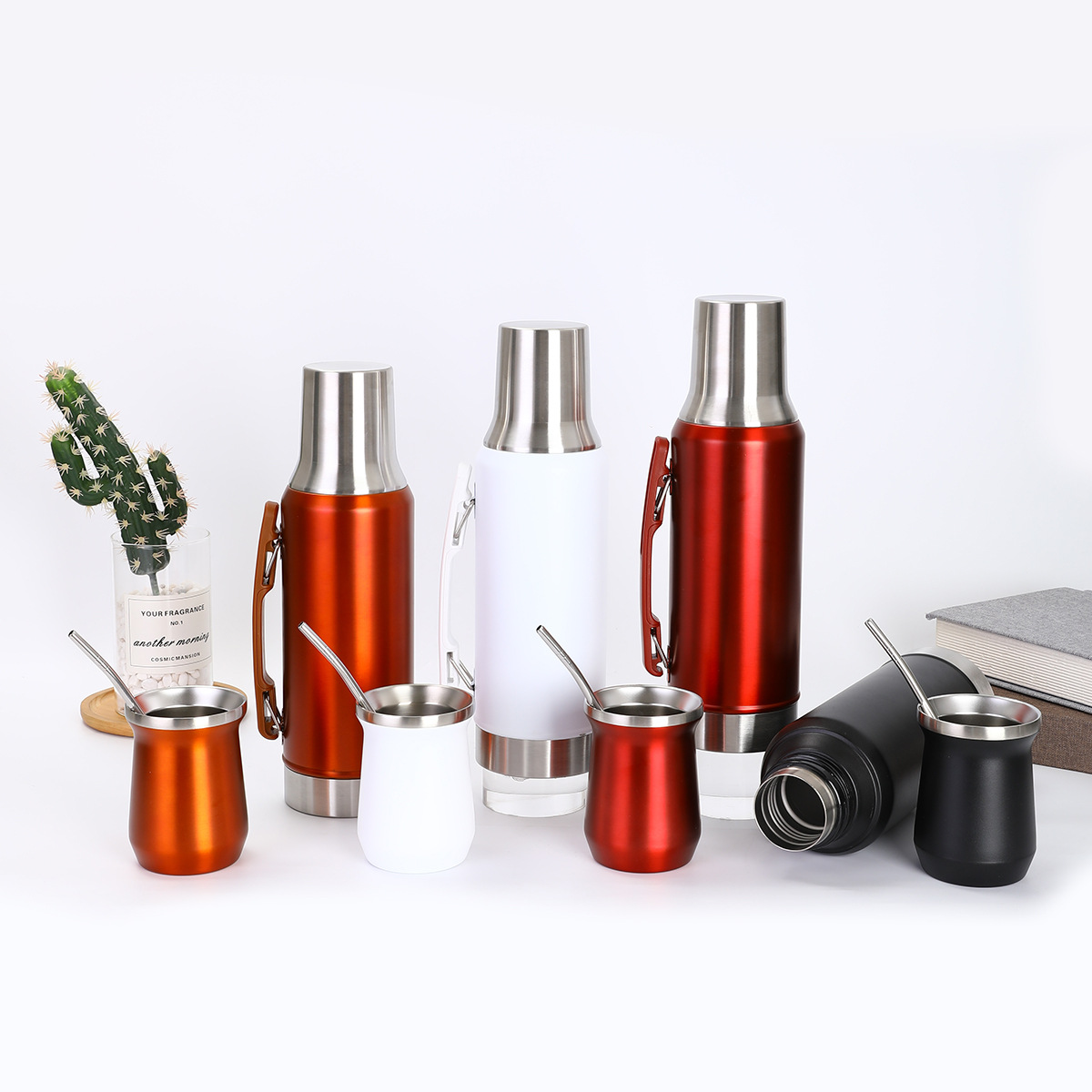 New large-capacity household handle hot water kettle, double-layer vacuum stainless steel insulated kettle, outdoor camping and travel kettle Specification drawing
