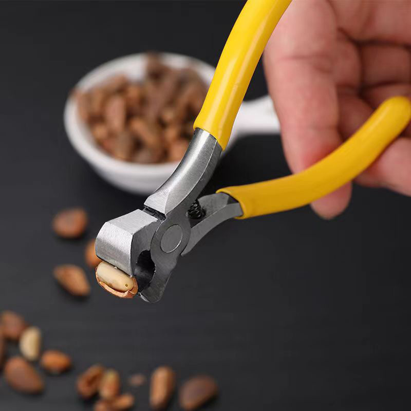 The manufacturer wholesals 5-inch yellow top-cutting pliers, pine nut pliers, zipper pliers, 125mm, 80g carbon steel pliers with diverse functions details Picture